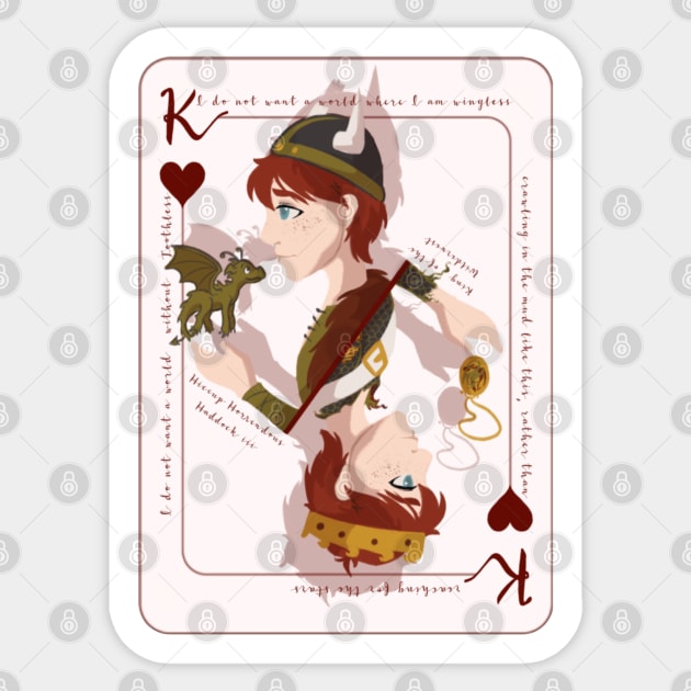 King of Hearts - Hiccup Sticker by HeIene